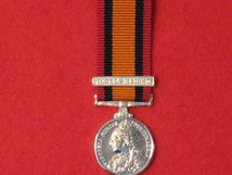 MINIATURE QUEENS SOUTH AFRICA MEDAL TUGELA HEIGHTS CLASP