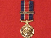 MINIATURE COMMEMORATIVE BRITISH FORCES CAMPAIGN MEDAL WITH GERMANY CLASP MEDAL