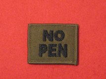 BLOOD GROUP PATCH BADGE NO PEN - WITH VELCRO BACKING OLIVE GREEN BADGE
