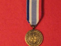 MINIATURE UNITED NATIONS LIBERIA MEDAL UNOMIL MEDAL