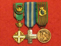 MINIATURE ITALY WW2 SET OF 3 MEDALS