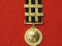 MINIATURE SERVICE MEDAL OF THE ORDER OF ST JOHN WITH 2 CLASPS CONTEMPORARY MEDAL GVF