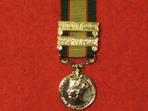 MINIATURE INDIA GENERAL SERVICE MEDAL 1936 1939 2 CLASPS NORTH WEST FRONTIER 1936 1937 AND 1937 1939 CLASPS MEDAL