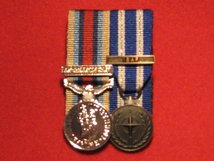 MINIATURE COURT MOUNTED OSM AFGHANISTAN WITH CLASP MEDAL AND NATO ISAF MEDAL