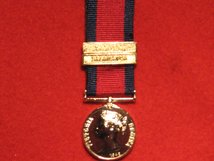 MINIATURE MILITARY GENERAL SERVICE MEDAL WITH SALAMANCA AND TALAVERA CLASP 1847 MEDAL