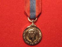 MINIATURE IMPERIAL SERVICE MEDAL ISM GVI CROWNED HEAD MEDAL
