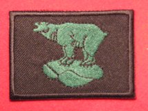 BRITISH ARMY 49TH INFANTRY BRIGADE EAST FORMATION BADGE GREEN POLAR BEAR BADGE
