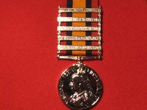 FULL SIZE QUEENS SOUTH AFRICA MEDAL QSA WITH 5 CLASPS REPLACEMENT MEDAL