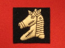 BRITISH ARMY 20TH ARMOURED BRIGADE FORMATION BADGE WW2 ARMOURED CLADDED CHARGER LEFT FACING EMBROIDERED