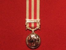 MINIATURE INDIAN MUTINY MEDAL 1857 1858 WITH LUCKNOW CLASP