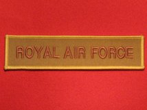 ROYAL AIR FORCE RAF BADGE STRAIGHT TAN AND BUFF