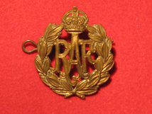 ROYAL AIR FORCE RAF CAP BADGE KINGS CROWN KC.