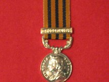 MINIATURE BRITISH SOUTH AFRICA COMPANYS MEDAL WITH RHODESIA 1896 CLASP MEDAL