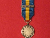 MINIATURE EU ESDP MEDAL WITH CONCORDIA CLASP MEDAL