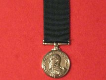 MINIATURE VOLUNTEER LONG SERVICE MEDAL EDWARD VII MEDAL CONTEMPORARY FIXED HEAD