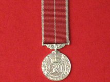 MINIATURE BRITISH EMPIRE MEDAL BEM WITH MILITARY RIBBON MEDAL GVI