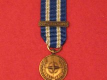 MINIATURE NATO LIBYA MEDAL OUP LIBYA LIBYE CLASP