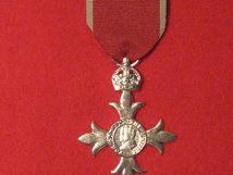 FULL SIZE MBE CIVIL RIBBON MUSEUM STANDARD COPY MEDAL WITH RIBBON