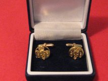 GRENADIER GUARDS GILT PAIR OF BOXED CUFFLINKS