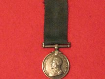 MINIATURE VOLUNTEER LONG SERVICE MEDAL GEORGE V FIXED HEAD GF 