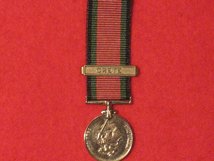 MINIATURE COMBATANTS ACTIVE SERVICE MEDAL WITH CRETE CLASP MEDAL