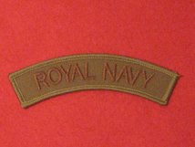 ROYAL NAVY BADGE CURVED SUBDUED
