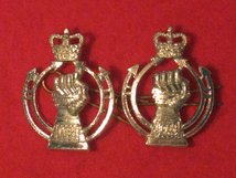ROYAL ARMOURED CORPS REGIMENT MILITARY COLLAR BADGES
