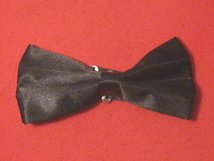 BLACK SILK BOW TIE READY MADE