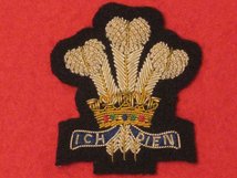 ROYAL REGIMENT OF WALES OFFICERS CAP BADGE - FORAGE CAP BADGE
