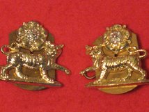 YORK AND LANCASTER REGIMENT MILITARY COLLAR BADGES