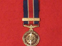 MINIATURE COMMEMORATIVE BRITISH FORCES CAMPAIGN MEDAL WITH NORTHERN IRELAND CLASP MEDAL