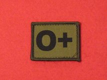 BLOOD GROUP PATCH O+ GREEN BADGE