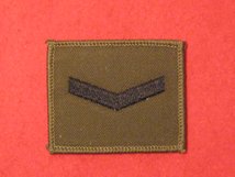 LCPL LANCE CORPORAL 1 BAR BADGE OLIVE GREEN SEW ON BADGE