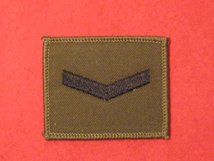 LCPL LANCE CORPORAL 1 BAR BADGE OLIVE GREEN SEW ON BADGE