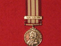 MINIATURE NAVAL GENERAL SERVICE MEDAL 1915-1962 IRAQ 1919-20 CLASP MEDAL GV