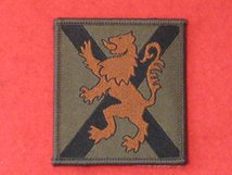 TACTICAL RECOGNITION FLASH BADGE ROYAL REGIMENT OF SCOTLAND GREEN TRF BADGE
