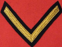 NUMBER 1 DRESS 1 BAR LCPL CHEVRON GOLD ON BLACK BADGE