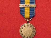 MINIATURE EU ESDP MEDAL WITH PROXIMA CLASP MEDAL