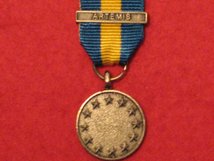 MINIATURE EU ESDP MEDAL WITH ARTEMIS CLASP MEDAL