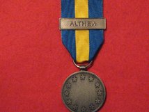 FULL SIZE EU EUROPEAN UNION MEDAL WITH ALTHEA CLASP REPLACEMENT MEDAL.