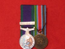 MINIATURE COURT MOUNTED GSM NORTHERN IRELAND AND UN BOSNIA UNPROFOR MEDALS