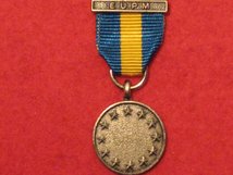 MINIATURE EU ESDP MEDAL WITH EUPM CLASP MEDAL