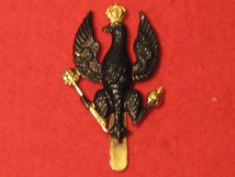 KINGS ROYAL HUSSARS KRH BLACK CAP BADGE