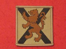 TACTICAL RECOGNITION FLASH BADGE ROYAL REGIMENT OF SCOTLAND BUFF TRF BADGE