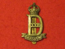 22ND DRAGOONS CAP BADGE