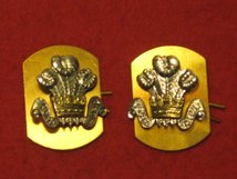 KINGS ROYAL HUSSARS KRH MILITARY COLLAR BADGES