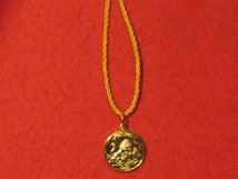 MINIATURE SERINGAPATAM MEDAL WITH RIBBON AND GOLD CORD