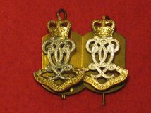 QUEENS OWN HUSSARS REGIMENT MILITARY COLLAR BADGES