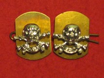 17TH 21ST LANCERS MILITARY COLLAR BADGES