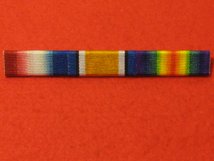 1914 STAR AND BRITISH WAR MEDAL AND VICTORY MEDAL RIBBON BAR PIN ON